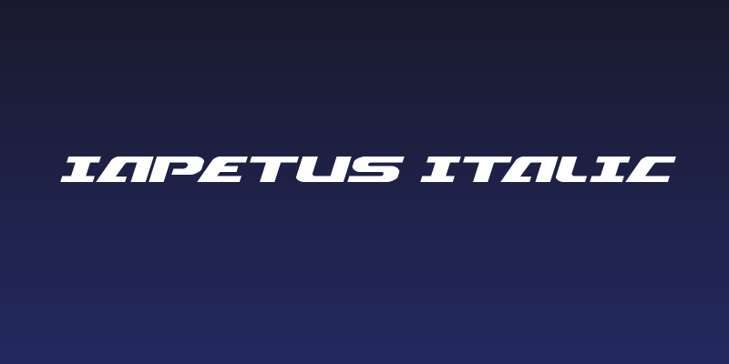 Iapetus Italic Social Header