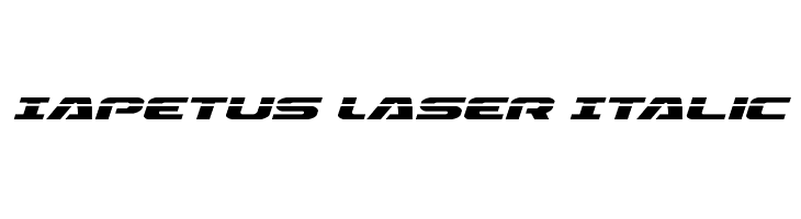 Iapetus Laser Italic फ़ॉन्ट