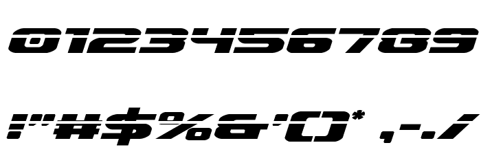 Iapetus Laser Italic Font OTHER CHARS