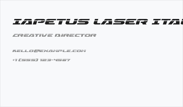 Iapetus Laser Italic Business Card