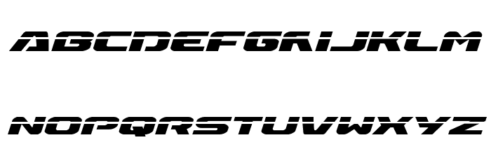 Iapetus Laser Italic Font LOWERCASE