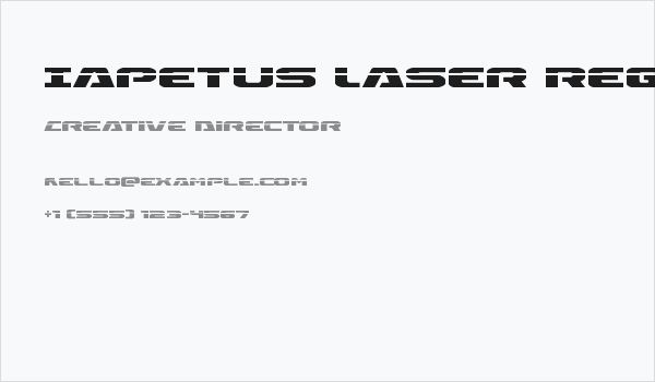 Iapetus Laser Regular Business Card