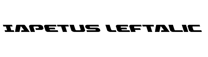 Iapetus Leftalic  font caratteri gratis
