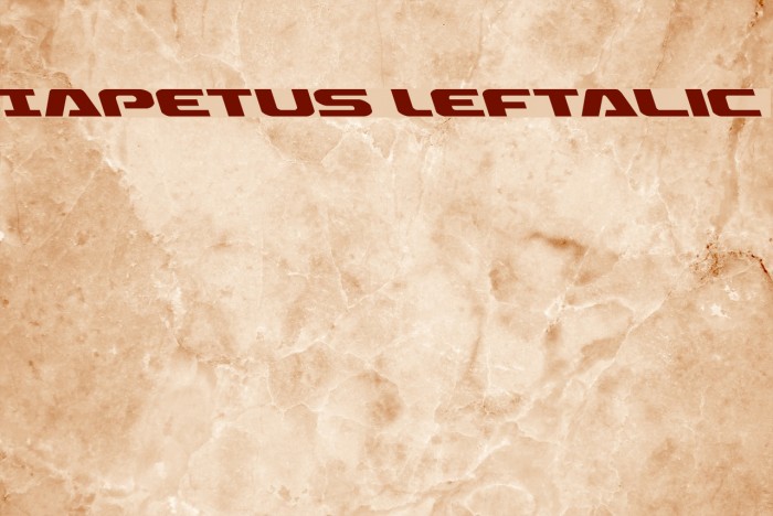 Iapetus Leftalic Example 1