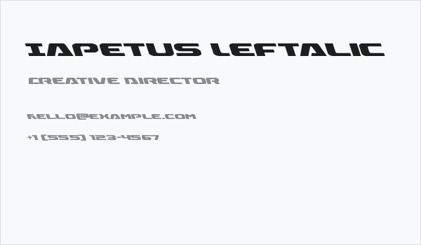 Iapetus Leftalic Business Card