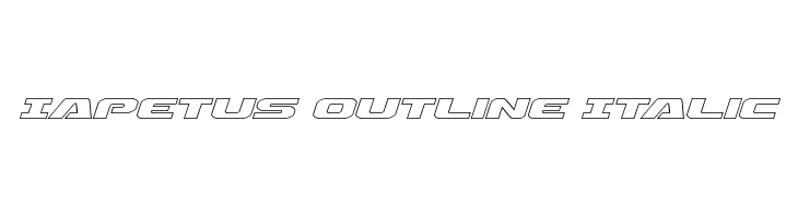 Iapetus Outline Italic फ़ॉन्ट