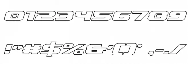 Iapetus Outline Italic Font OTHER CHARS