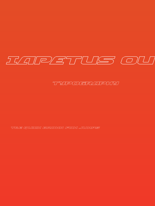 Iapetus Outline Italic Poster