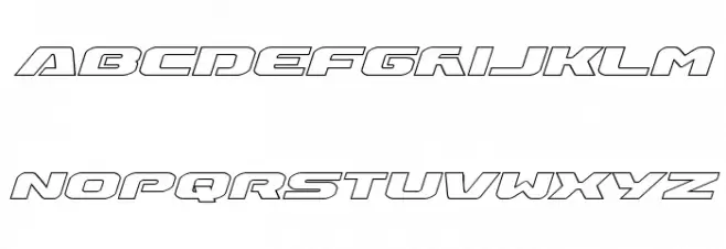 Iapetus Outline Italic Font LOWERCASE