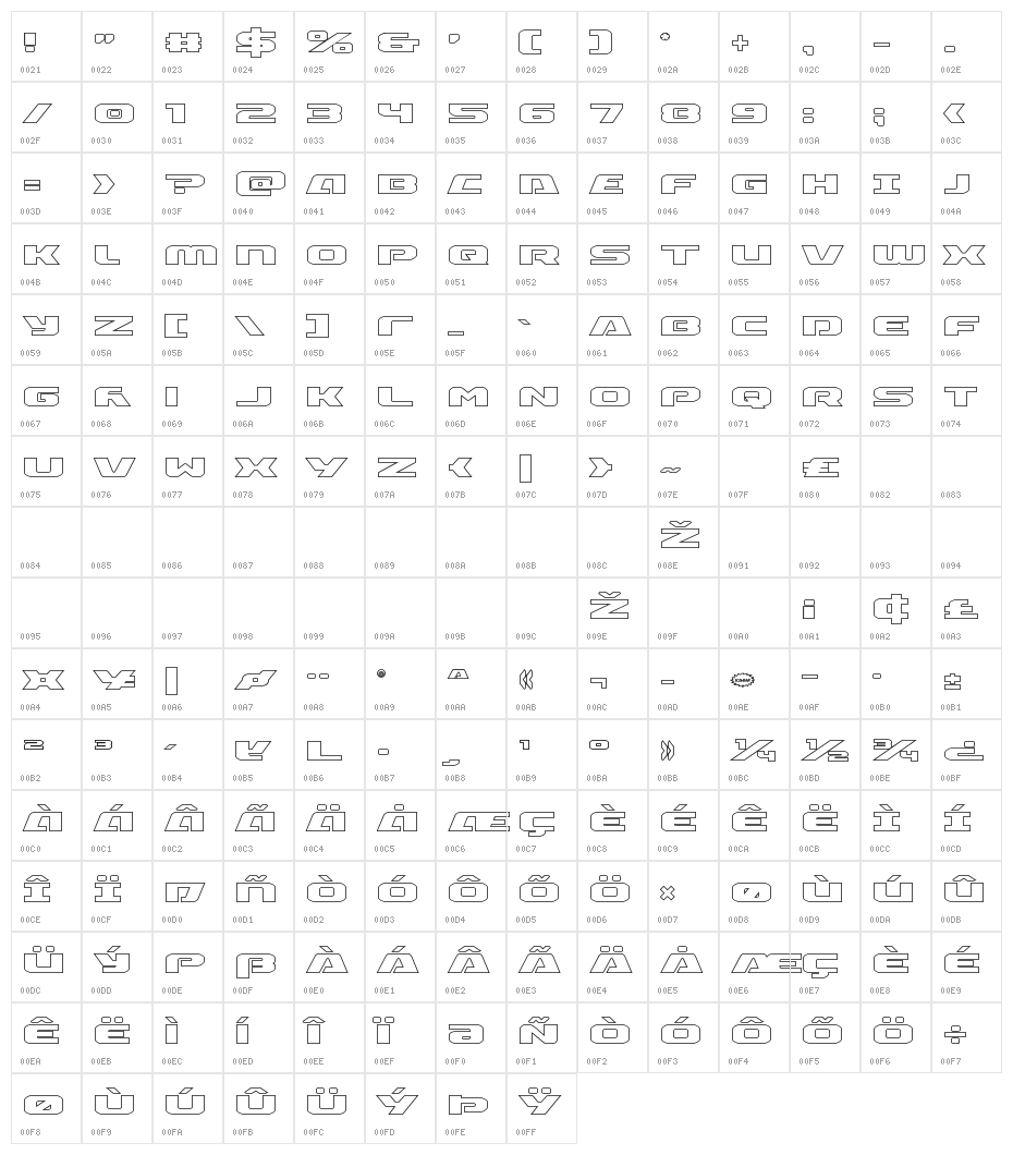 Iapetus Outline Regular Character Map