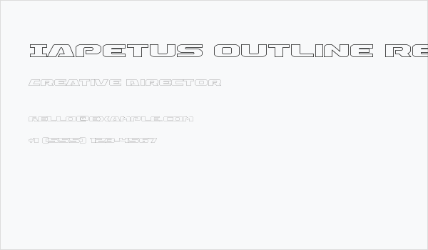 Iapetus Outline Regular Business Card