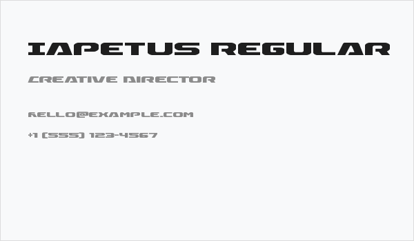 Iapetus Regular Business Card