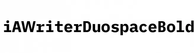 iA Writer Duospace Bold  font caratteri gratis