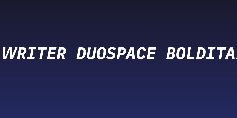 iA Writer Duospace BoldItalic Social Header