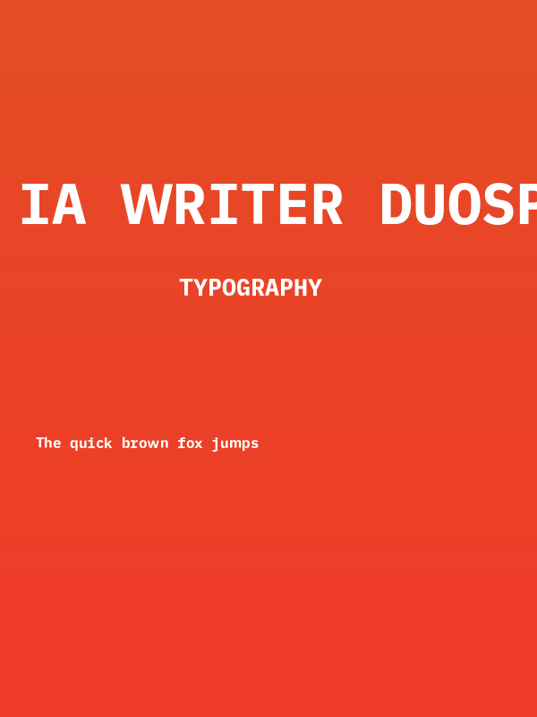 iA Writer Duospace Bold Poster