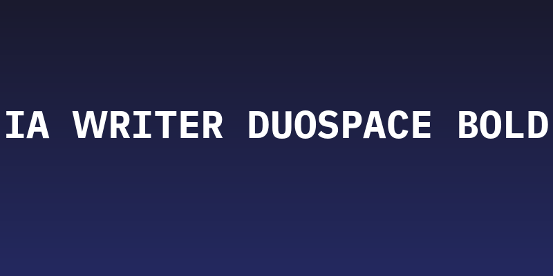 iA Writer Duospace Bold Social Header