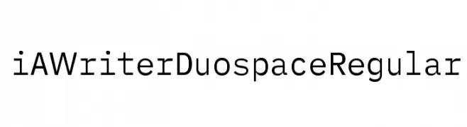 iA Writer Duospace Regular  font caratteri gratis