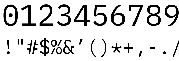 iA Writer Duospace Regular Font OTHER CHARS