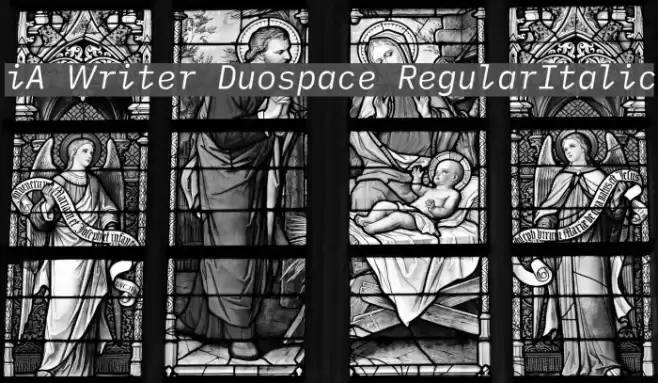 iA Writer Duospace RegularItalic Font examples