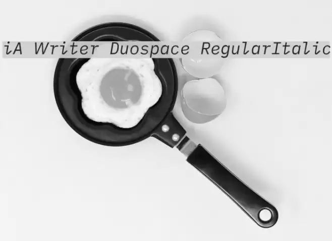iA Writer Duospace RegularItalic Font examples
