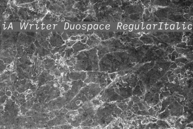 iA Writer Duospace RegularItalic Font examples
