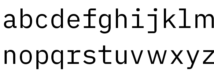 iA Writer Duospace Regular Font LOWERCASE