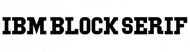 IBM Block Serif  नि: शुल्क फ़ॉन्ट्स डाउनलोड
