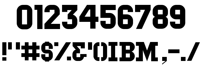 IBM Block Serif Font OTHER CHARS