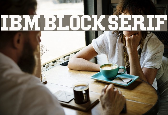 IBM Block Serif Font examples