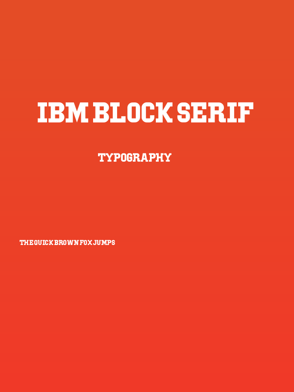 IBM Block Serif Poster