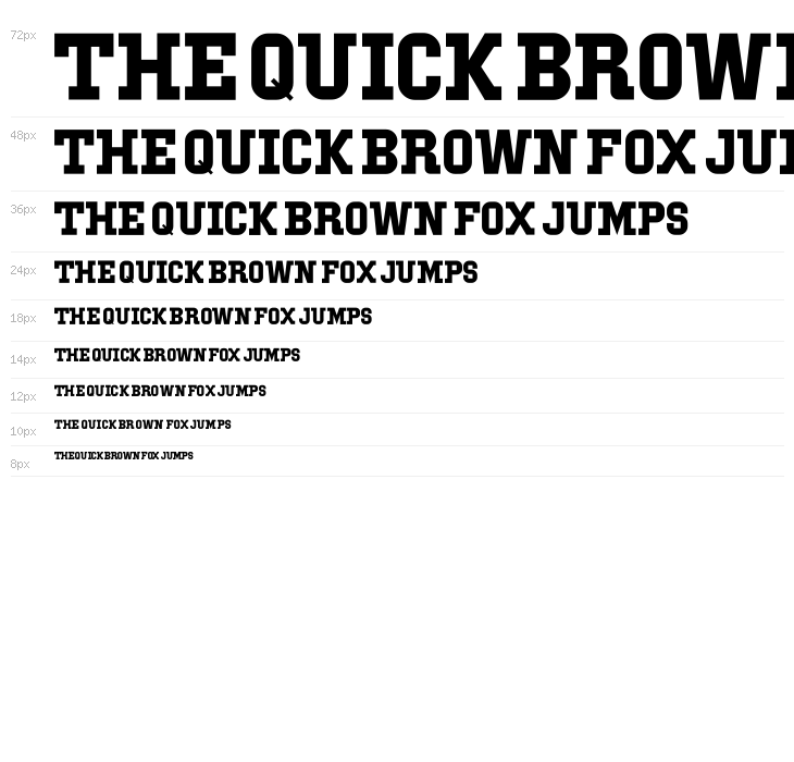 IBM Block Serif Waterfall