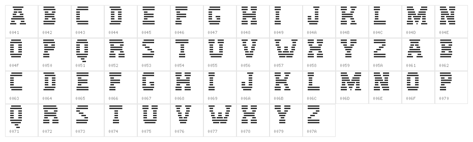 IBM Logo Regular Character Map