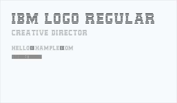 IBM Logo Regular Business Card