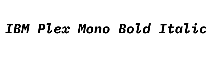 IBM Plex Mono Bold Italic Font