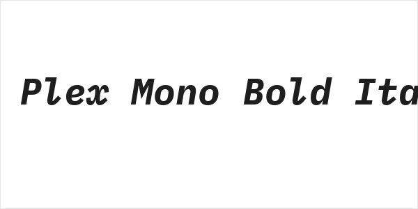 IBM Plex Mono Bold Italic Logo