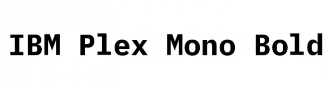 IBM Plex Mono Bold  नि: शुल्क फ़ॉन्ट्स डाउनलोड