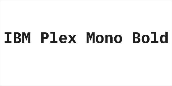 IBM Plex Mono Bold Logo