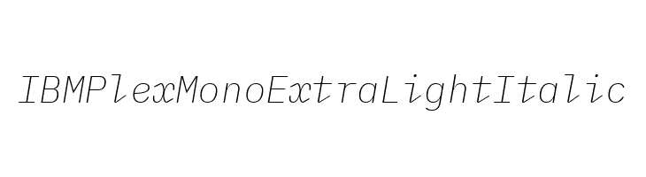 IBM Plex Mono ExtraLight Italic  Frei Schriftart Herunterladen