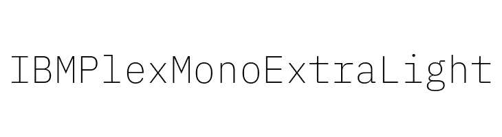 IBM Plex Mono ExtraLight  नि: शुल्क फ़ॉन्ट्स डाउनलोड