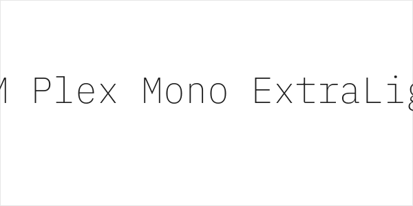 IBM Plex Mono ExtraLight Logo