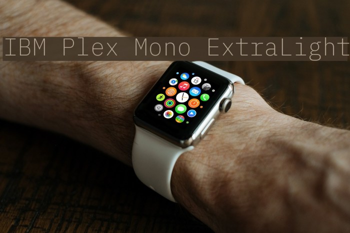 IBM Plex Mono ExtraLight Font examples