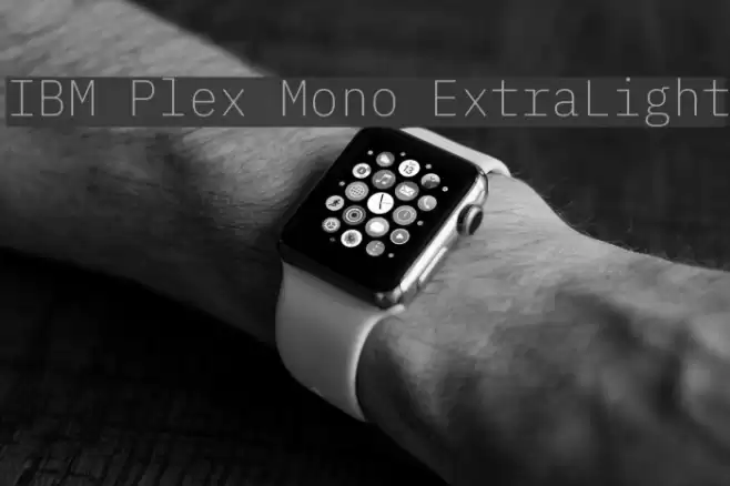 IBM Plex Mono ExtraLight Caratteri examples