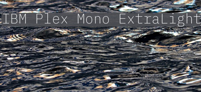 IBM Plex Mono ExtraLight Font examples