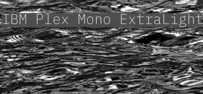 IBM Plex Mono ExtraLight Caratteri examples