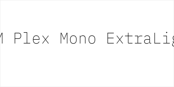 IBM Plex Mono ExtraLight Logo