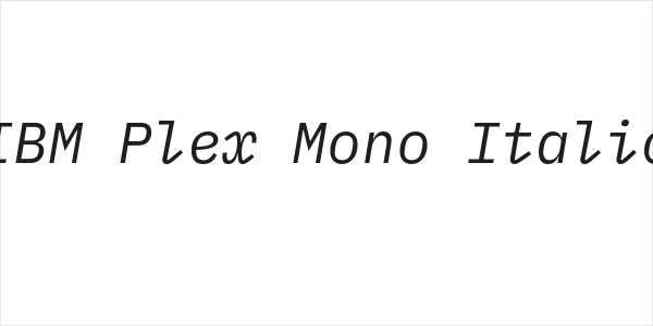 IBM Plex Mono Italic Logo