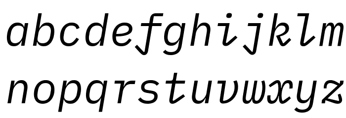 IBM Plex Mono Italic Fuentes MINÚSCULAS