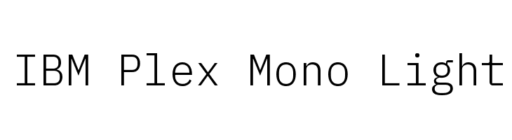 IBM Plex Mono Light  免费字体下载