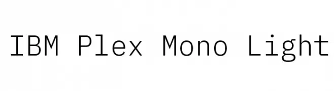 IBM Plex Mono Light  नि: शुल्क फ़ॉन्ट्स डाउनलोड