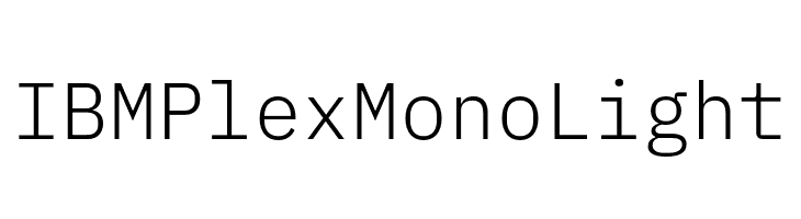IBM Plex Mono Light  Скачать бесплатные шрифты